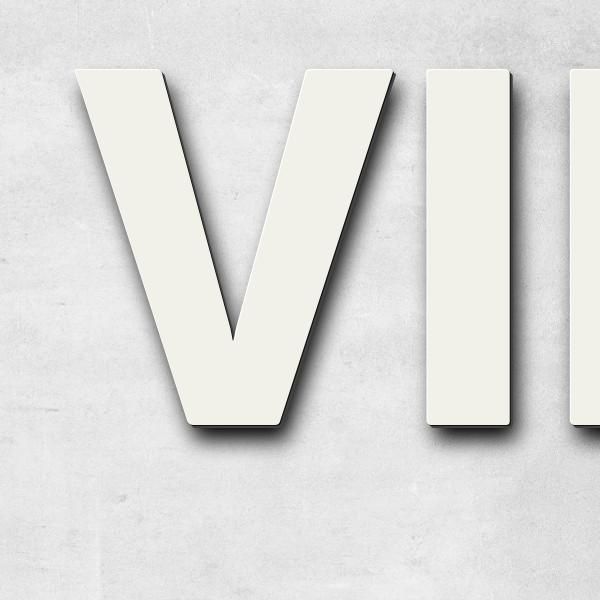 Lettering "VILLE DE PLEURTUIT", stainless steel V2A powder-coated - high quality & weather resistant