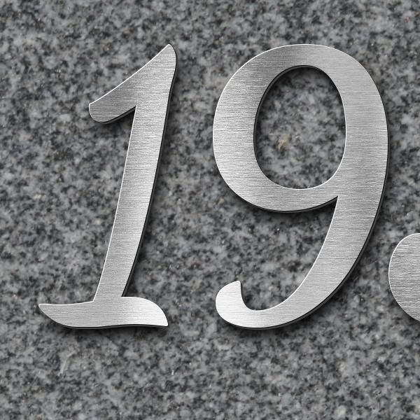 Schriftzug "1951-2024" in Schriftart "Filigrano", Edelstahl V2A gebürstet - hochwertig & wetterbestä