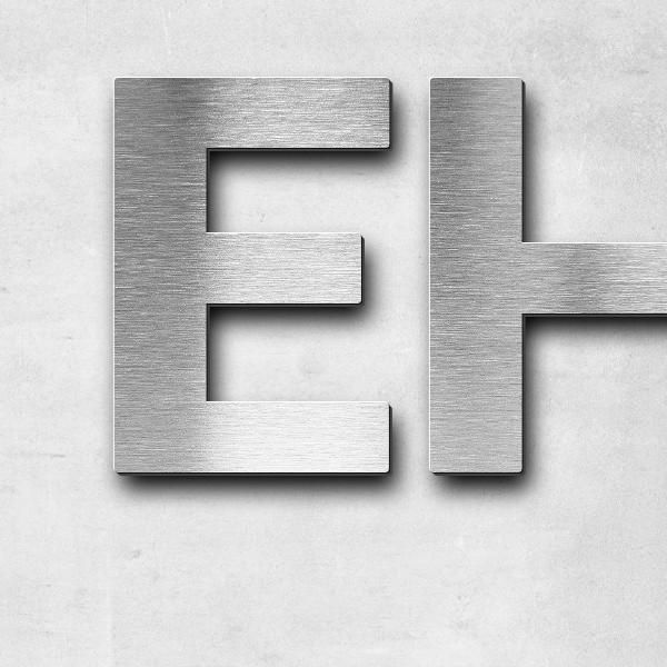 Lettering "EHPAD GASTON GIRARD", stainless steel V2A brushed - high quality & weather resistant