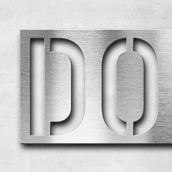 Lettering "Domaine du Chateau", stainless steel V2A brushed - high quality & weather resistant