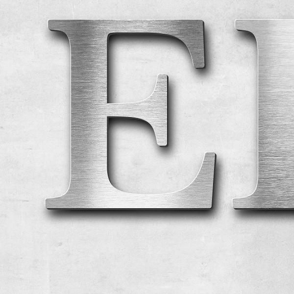 Lettering "EHPAD L'Orangeraie", stainless steel V2A brushed - high quality & weather resistant