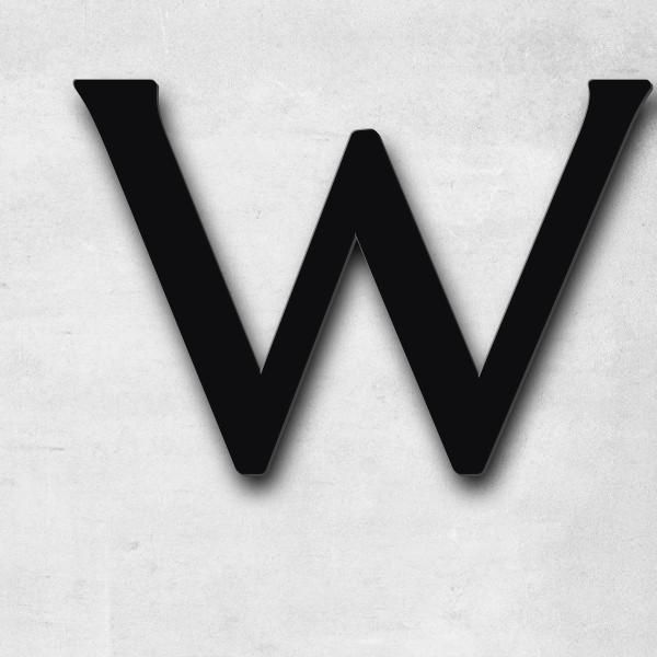 Schriftzug "WEINGUT" in Schriftart "Eternitas", Edelstahl V2A pulverbeschichtet - hochwertig & wette