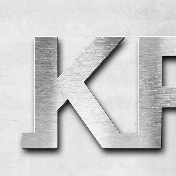 Schriftzug "Kriemhilde" in Schriftart "Baseline", Edelstahl V2A gebürstet - hochwertig & wetterbestä