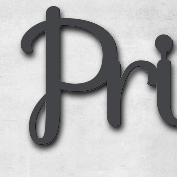 Lettering "Princess", stainless steel V2A powder-coated - high quality & weather resistant