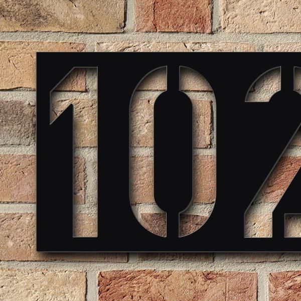 Lettering "102", stainless steel V2A powder-coated - high quality & weather resistant