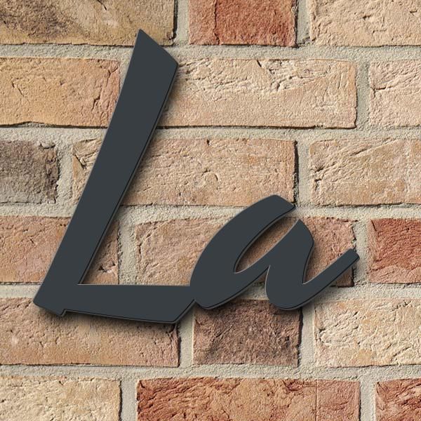 Lettering "La Casa Novella", stainless steel V2A powder-coated - high quality & weather resistant