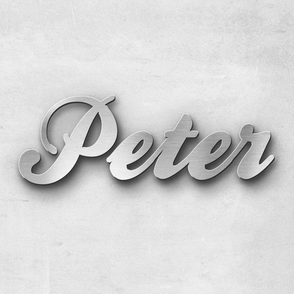 Schriftzug "Peter", Breite: 15 cm, Schriftart: Lilly, Befestigung: Selbstklebend