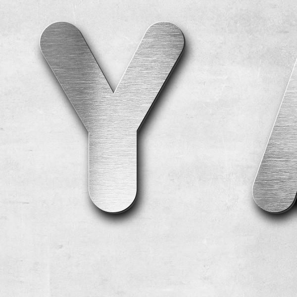 Lettering "Y A N M A R", stainless steel V4A brushed - high quality & weather resistant