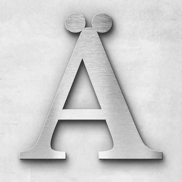 Edelstahlbuchstabe Ä groß - Serie Serif