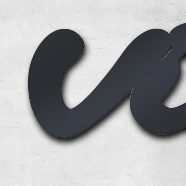Lettering "Villa Alegria", stainless steel V2A powder-coated - high quality & weather resistant