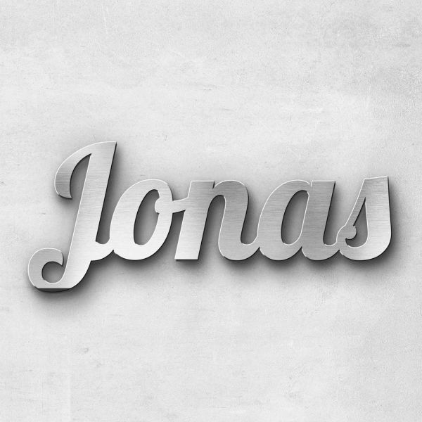 Schriftzug "Jonas", Breite: 15 cm, Schriftart: Ballpark 2.0, Befestigung: Selbstklebend