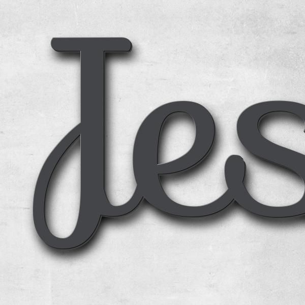 Enseigne "Jessy", acier inoxydable 304 revêtu par poudre - de haute qualité & résistant aux intempéries