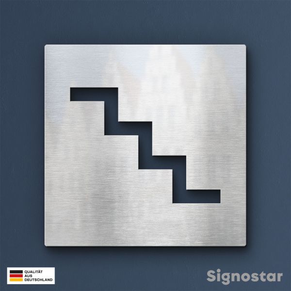 Treppe Edelstahl 001 - Piktogramm Wegweiser