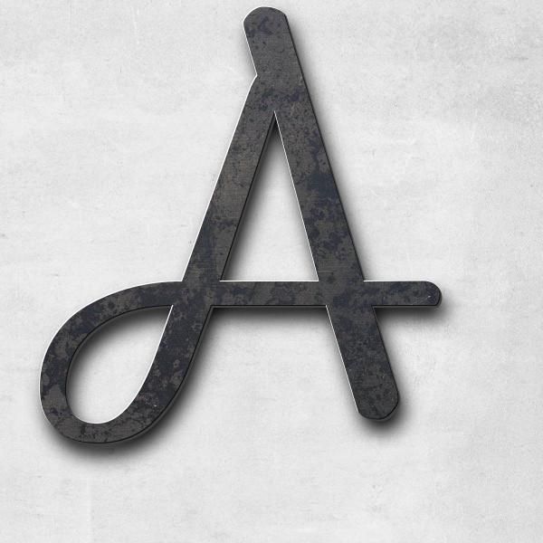 Lettering "A Verdana", corten steel untreated - high quality & weather resistant