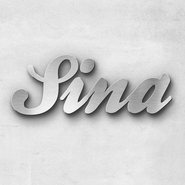 Schriftzug "Sina", Breite: 40 cm, Schriftart: Lilly, Befestigung: Ohne