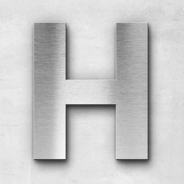 Edelstahlbuchstabe H groß - Serie Sans