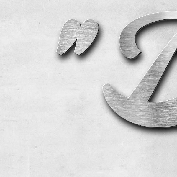 Schriftzug ""Do san mir dahoam"" in Schriftart "Molarite", Edelstahl V2A gebürstet - hochwertig & we