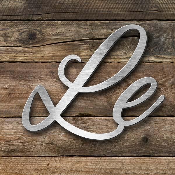 Lettering "Le petit salon", stainless steel V2A brushed - high quality & weather resistant