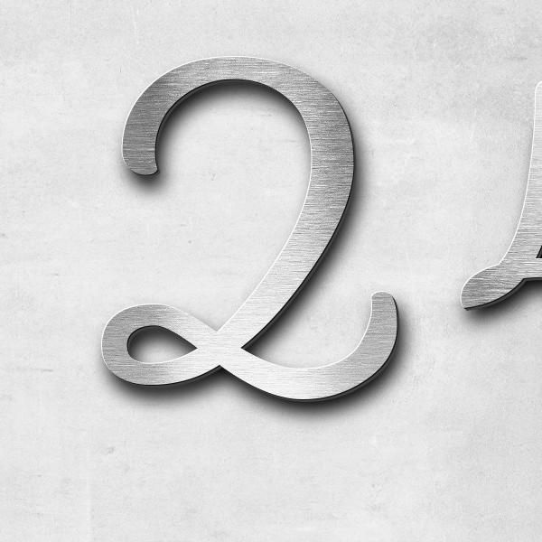 Schriftzug "24.11.2023" in Schriftart "Autumna", Edelstahl V2A gebürstet - hochwertig & wetterbestän