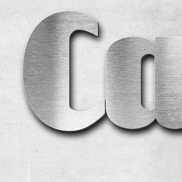 Lettering "Campagne Michèle", stainless steel V2A brushed - high quality & weather resistant