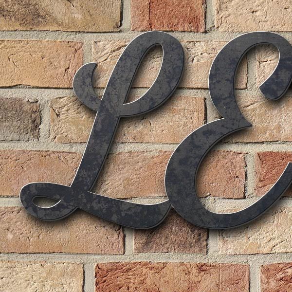 Enseigne "LE MAS PACHA", acier corten non traité - de haute qualité & résistant aux intempéries