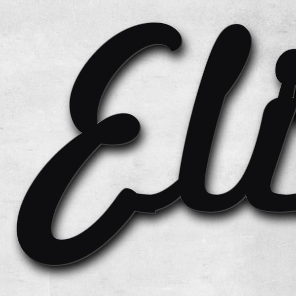 Lettering "Elia", stainless steel V2A powder-coated - high quality & weather resistant