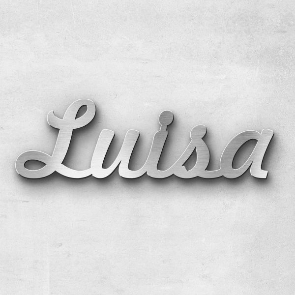 Schriftzug "Luisa", Breite: 20 cm, Schriftart: Scriptic, Befestigung: Selbstklebend