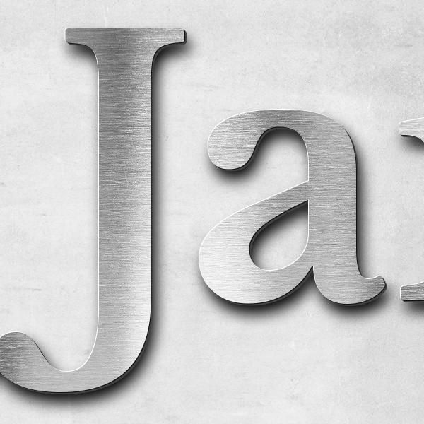 Lettering "Jardin Municipal", stainless steel V2A brushed - high quality & weather resistant