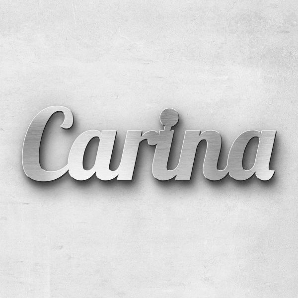 Schriftzug "Carina", Breite: 30 cm, Schriftart: Scriptus, Befestigung: Selbstklebend