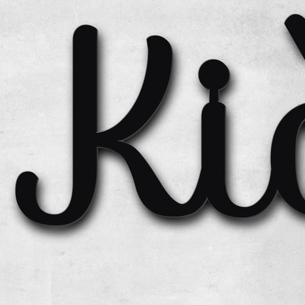 Enseigne "Kiò-Kiò", acier inoxydable 304 revêtu par poudre - de haute qualité & résistant aux intempéries