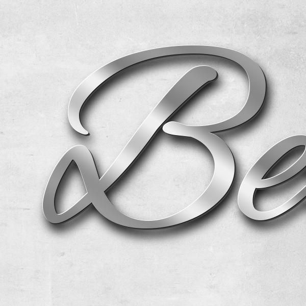 Enseigne "Bernadette", acier inoxydable 304 poli-miroir - de haute qualité & résistant aux intempéries