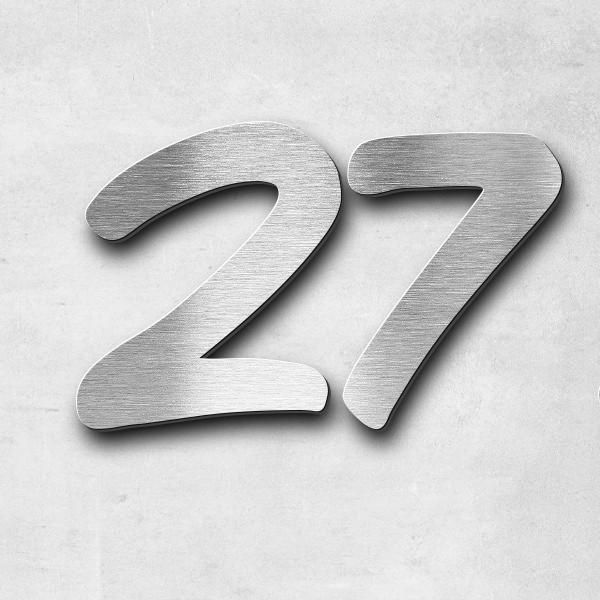 Schriftzug "27.12.2024" in Schriftart "Lilly", Edelstahl V2A gebürstet - hochwertig & wetterbeständi