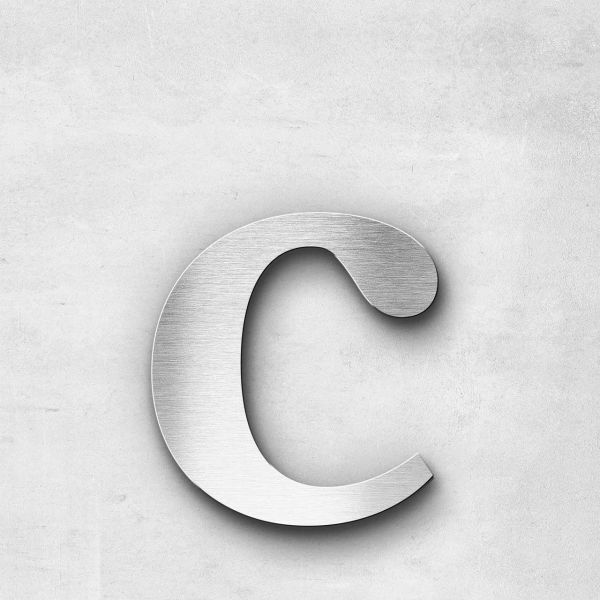 Edelstahlbuchstabe c klein - Serie Serif