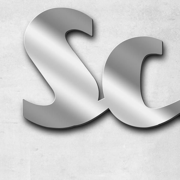 Schriftzug "Schlüter" in Schriftart "Woofer", Edelstahl V2A spiegelpoliert - hochwertig & wetterbest