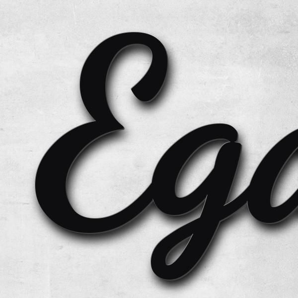 Lettering "Egalité", stainless steel V2A powder-coated - high quality & weather resistant