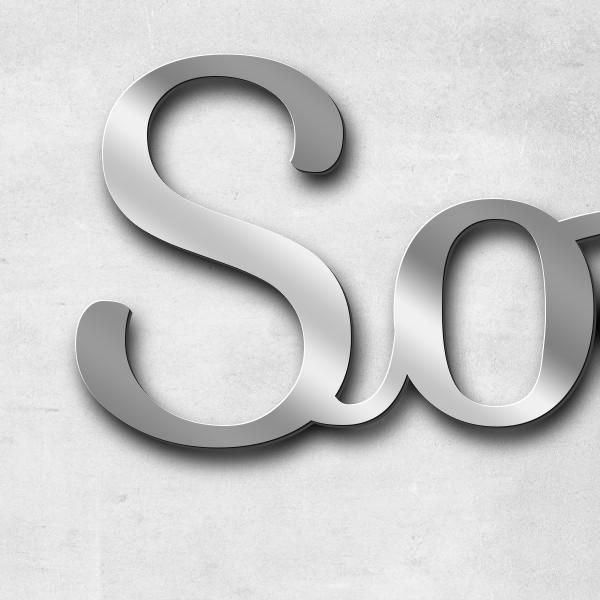 Schriftzug "Sonnenhalde 8" in Schriftart "Autumna", Edelstahl V2A spiegelpoliert - hochwertig & wett