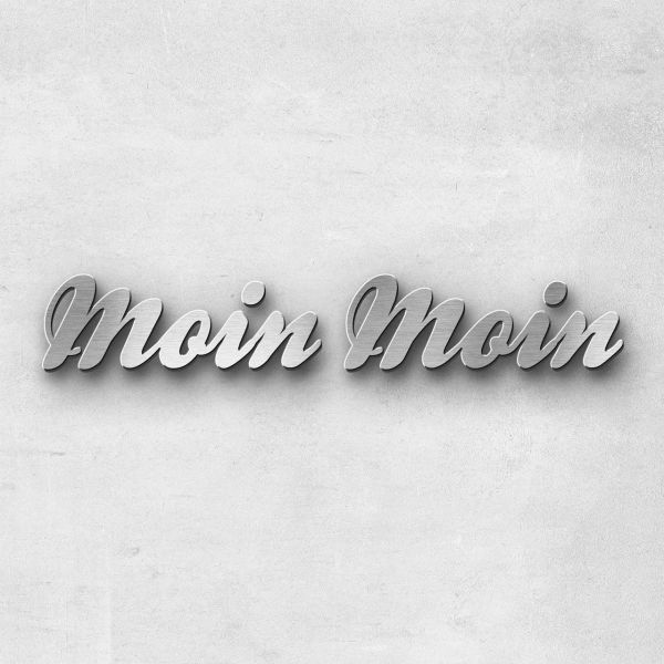 Schriftzug "Moin Moin", Breite: 50 cm, Schriftart: Scriptic, Befestigung: Selbstklebend