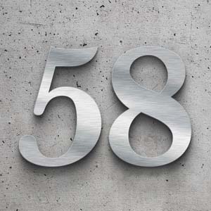 Hausnummern der Serie Serif
