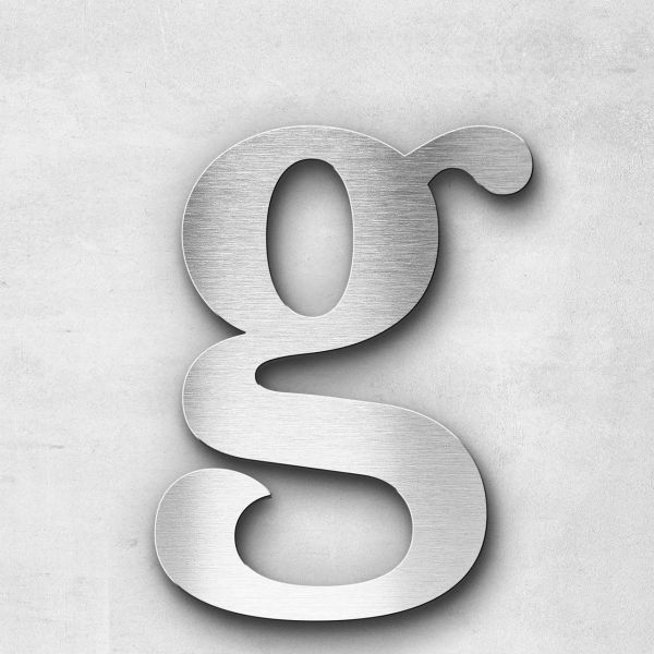 Edelstahlbuchstabe g klein - Serie Serif