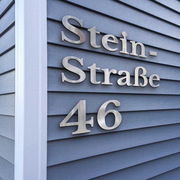 Edelstahlbuchstabe V groß - Serie Serif