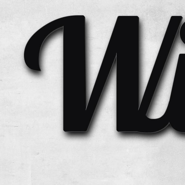 Schriftzug "Willkommen" in Schriftart "Catdog", Edelstahl V2A pulverbeschichtet - hochwertig & wette