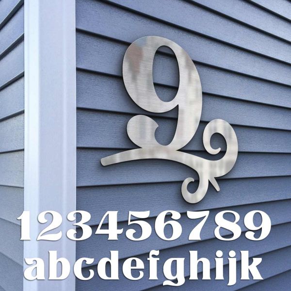 Hausnummer Edelstahl - Serie Design - einstellig