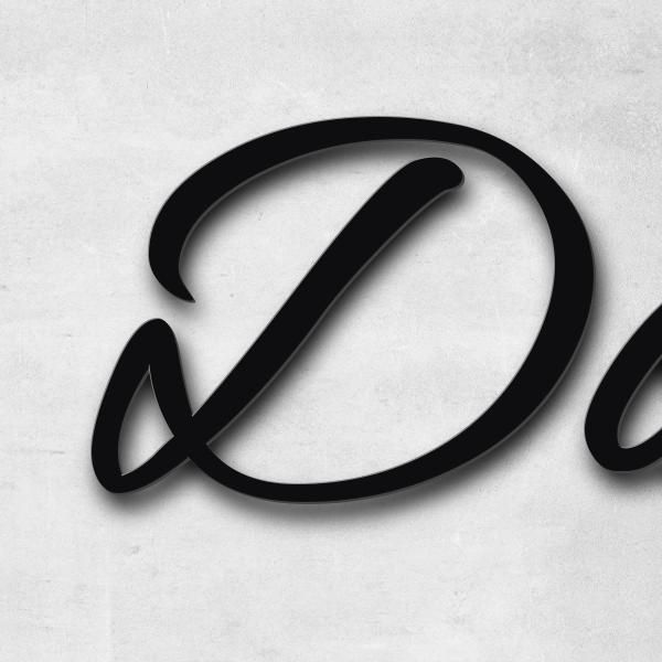 Lettering "Domaine des Lys", stainless steel V2A powder-coated - high quality & weather resistant