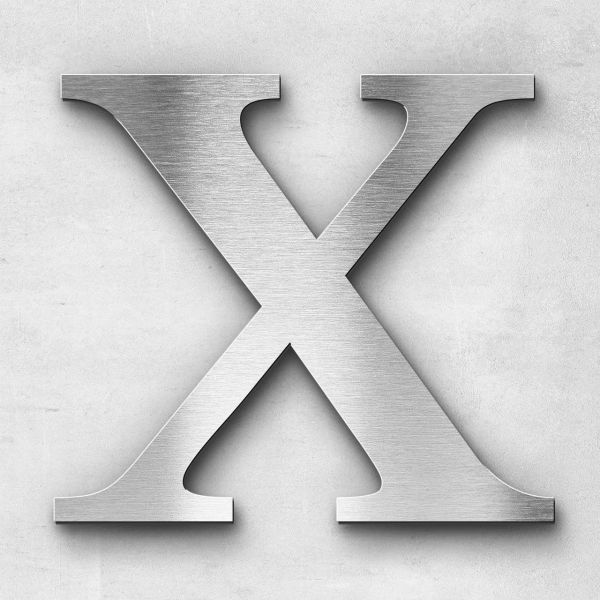 Edelstahlbuchstabe X groß - Serie Serif