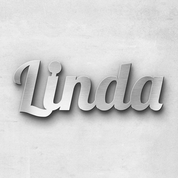 Schriftzug "Linda", Breite: 10 cm, Schriftart: Lilly, Befestigung: Selbstklebend