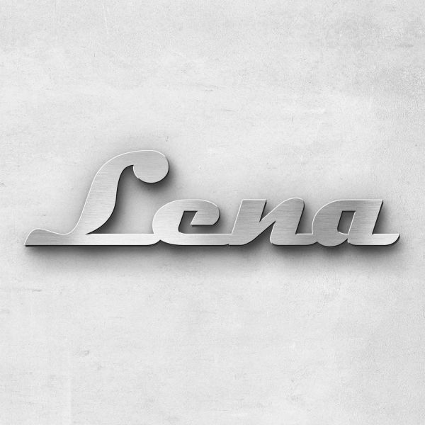 Schriftzug "Lena", Breite: 12 cm, Schriftart: Scriptus, Befestigung: Selbstklebend