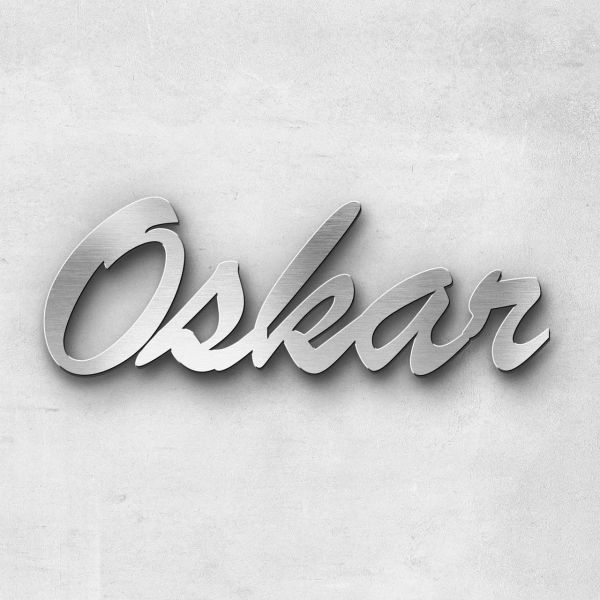 Schriftzug "Oskar", Breite: 10 cm, Schriftart: Scriptus, Befestigung: Selbstklebend