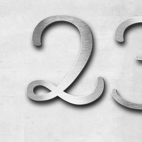 Schriftzug "23.04.1955" in Schriftart "Autumna", Edelstahl V2A gebürstet - hochwertig & wetterbestän