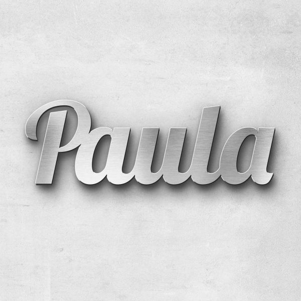 Schriftzug "Paula", Breite: 13 cm, Schriftart: Lilly, Befestigung: Selbstklebend