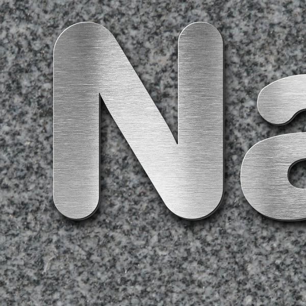 Schriftzug "Nageltante" in Schriftart "Classic", Edelstahl V2A gebürstet - hochwertig & wetterbestän